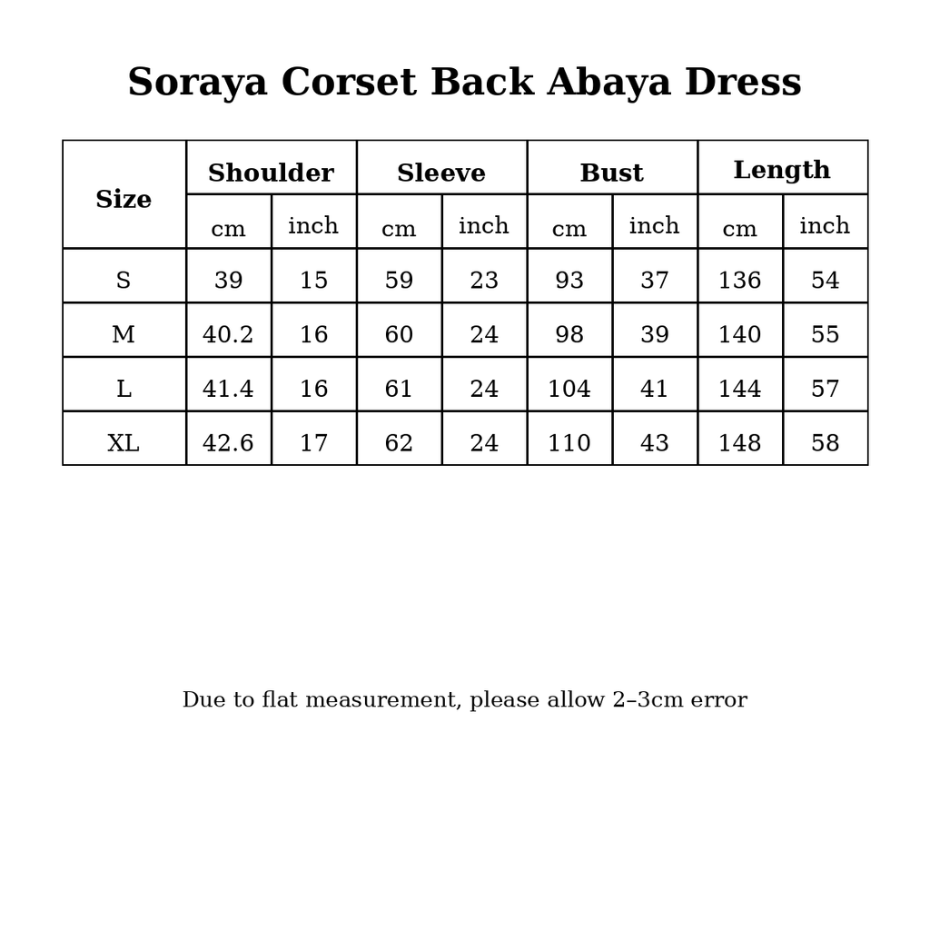Soraya Corset Back Abaya Dress - Try Modest Limited 