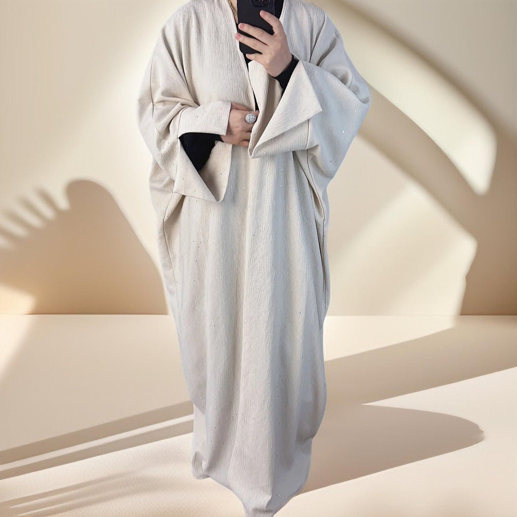 Sparkling Winter/Autumn Abaya Throwover Dress - Try Modest Limited