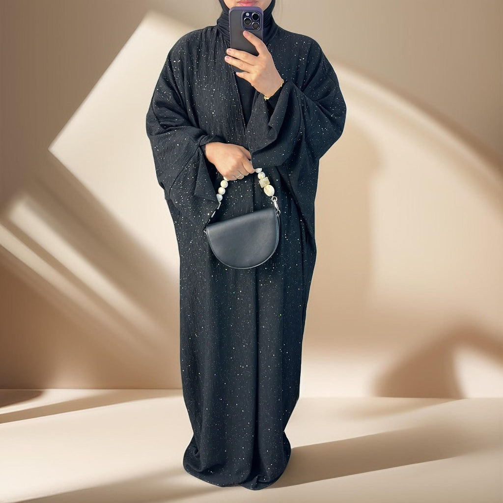 Sparkling Winter/Autumn Abaya Throwover Dress - Try Modest Limited