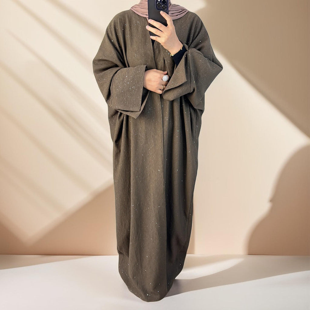 Sparkling Winter/Autumn Abaya Throwover Dress - Try Modest Limited