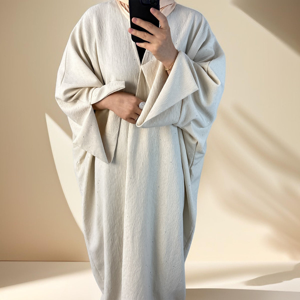 Sparkling Winter/Autumn Abaya Throwover Dress - Try Modest Limited