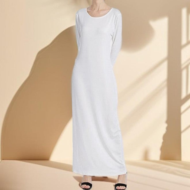 Stretchable full sleeve under abaya inner slip dress - Try Modest Limited