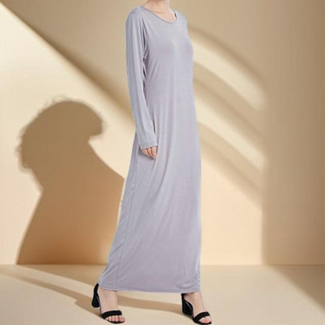 Stretchable full sleeve under abaya inner slip dress - Try Modest Limited