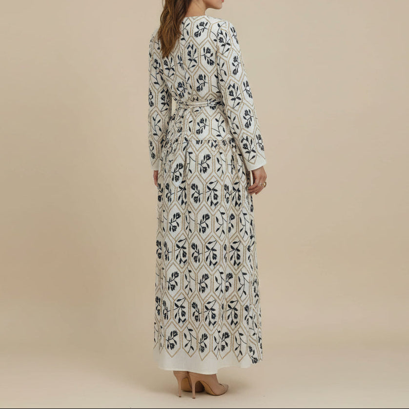 Talia Floral Print Modest Maxi Dress