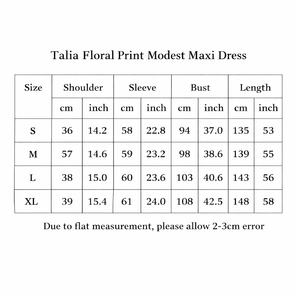 Talia Floral Print Modest Maxi Dress - Try Modest Limited 