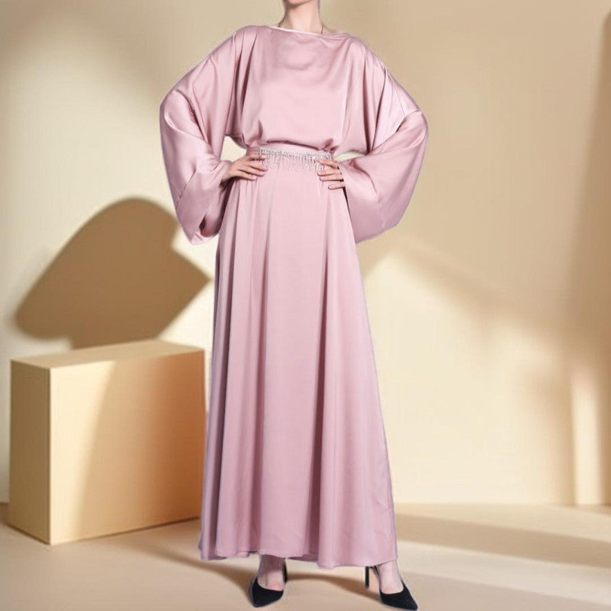 Tassel Diamond Belt Evening Gown - Try Modest Limited