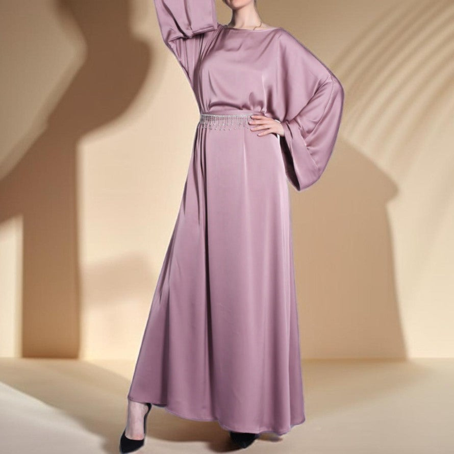 Tassel Diamond Belt Evening Gown - Try Modest Limited