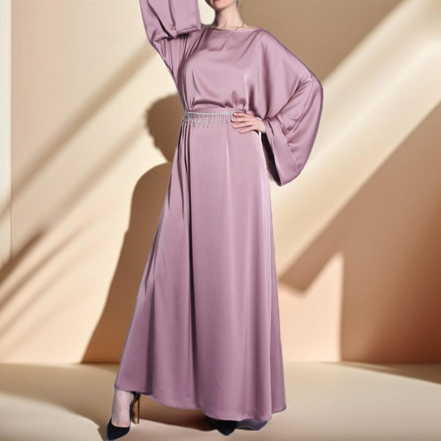 Tassel Diamond Belt Evening Gown - Try Modest Limited