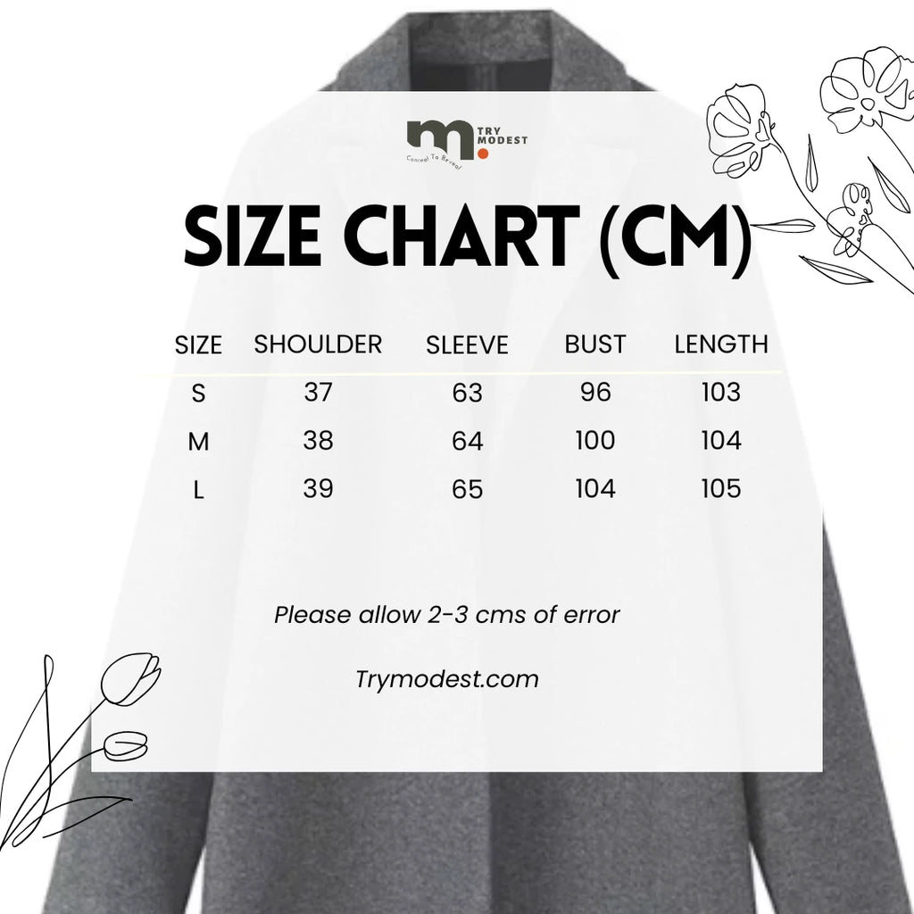 Textured open coat with a lapel collar - Try Modest Limited