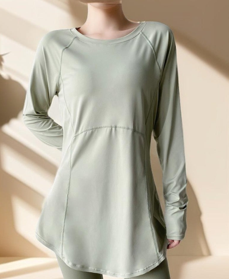 The Modest Activewear Shirt with Long Hip Coverage - For Running, Yoga, and Workouts - Try Modest Limited 