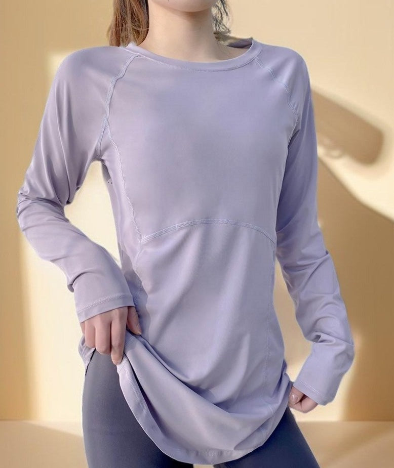 The Modest Activewear Shirt with Long Hip Coverage - For Running, Yoga, and Workouts - Try Modest Limited 