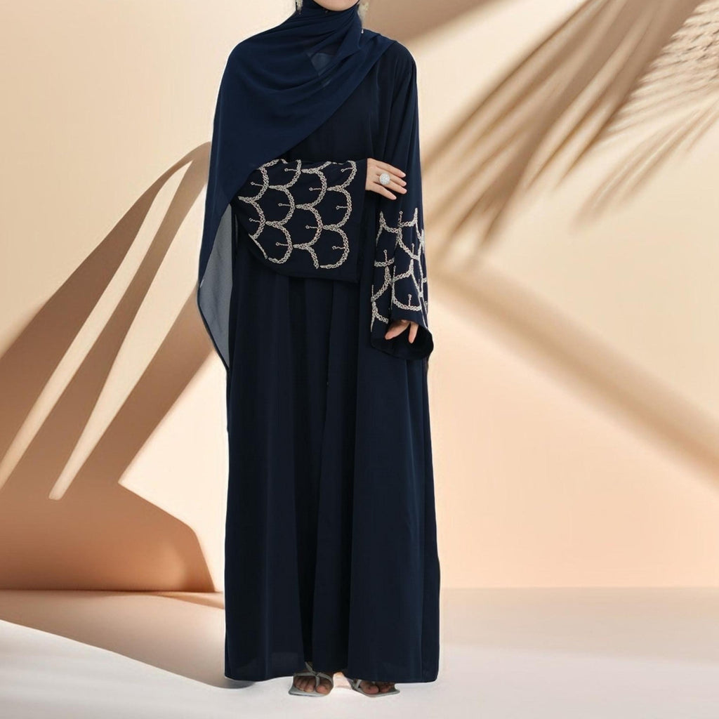 The Arabian Nights Nida Abaya with Beaded Sleeves - Try Modest Limited