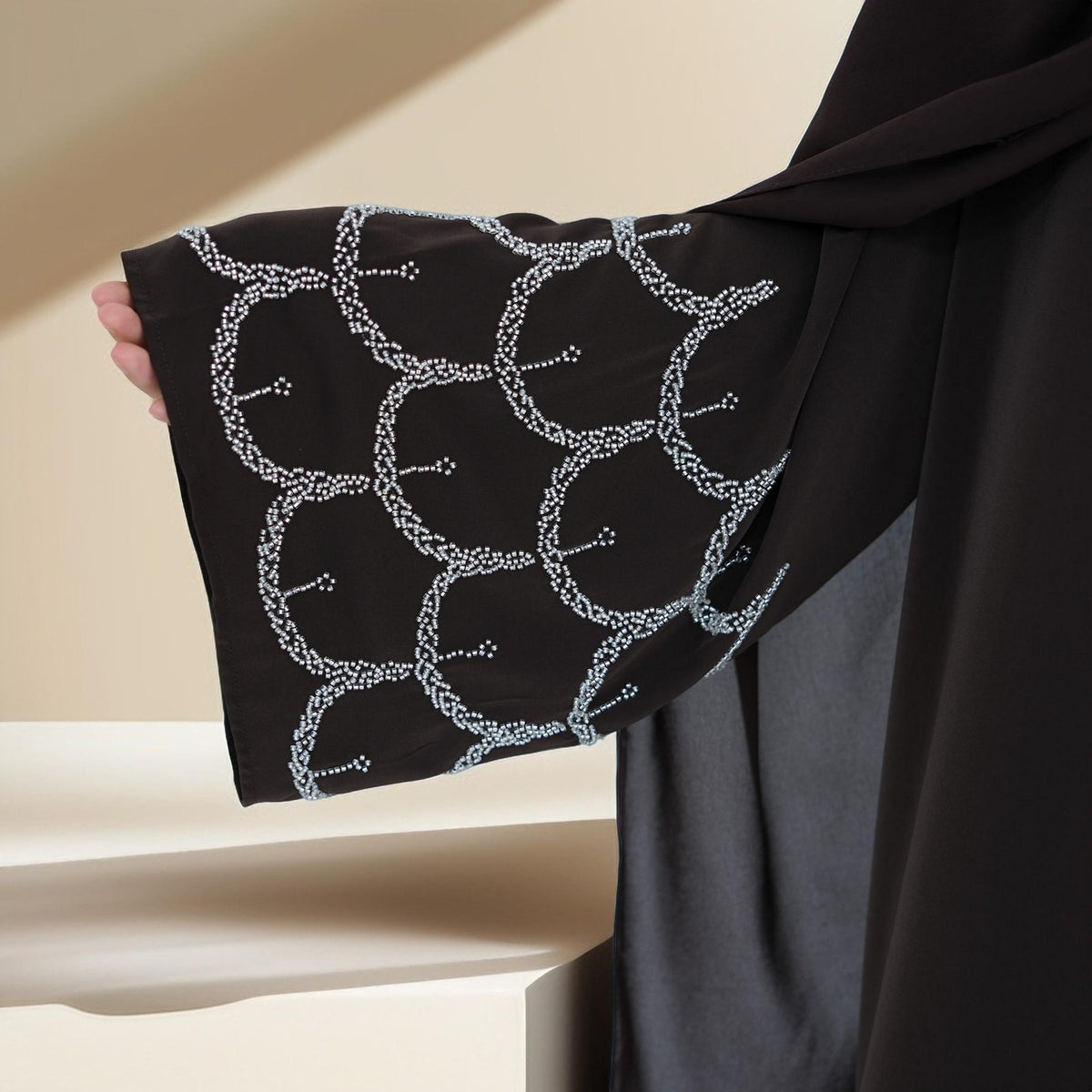 The Arabian Nights Nida Abaya with Beaded Sleeves - Try Modest Limited