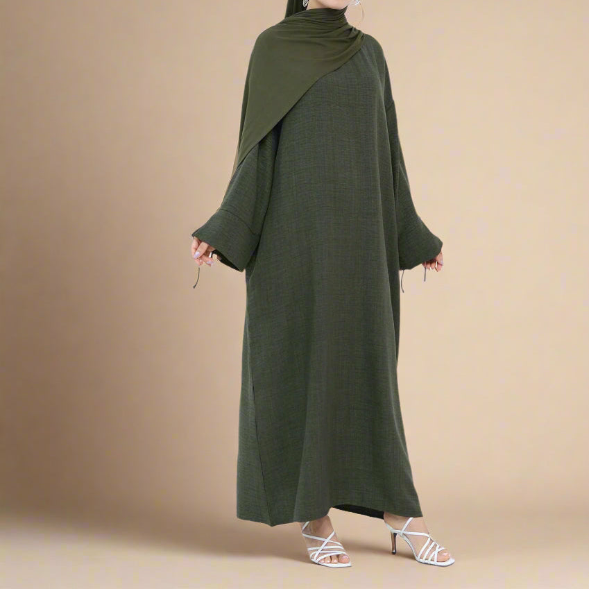The Everyday Tie-Sleeve Abaya - Try Modest Limited