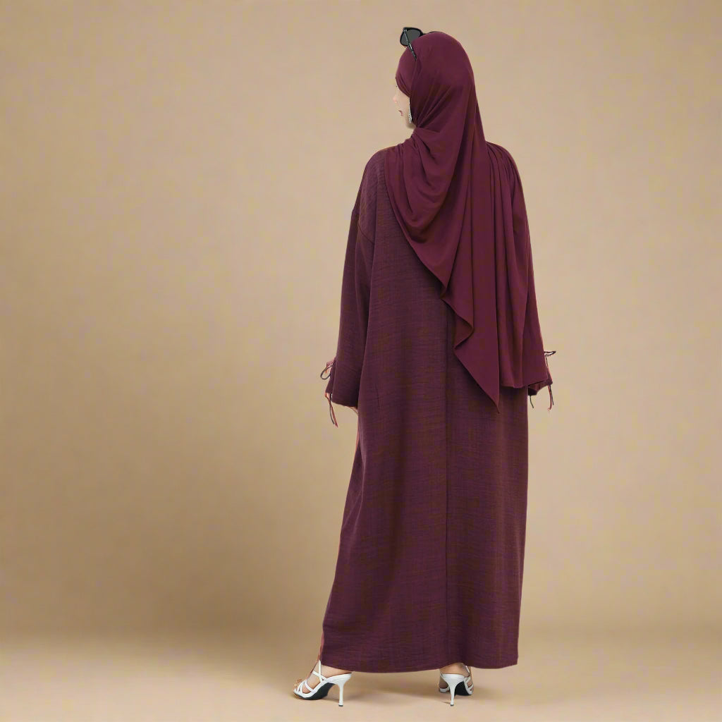 The Everyday Tie-Sleeve Abaya - Try Modest Limited