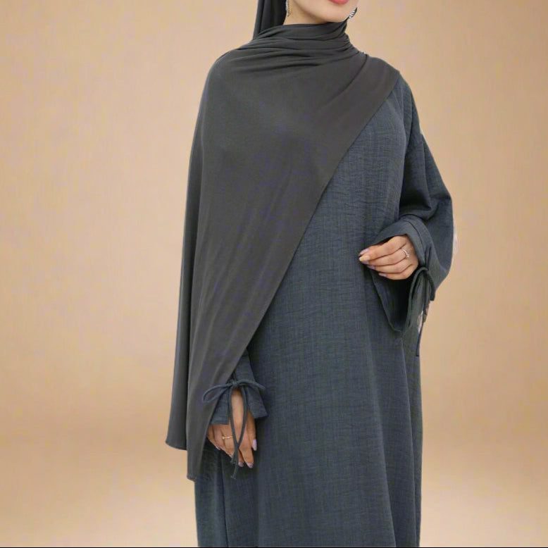 The Everyday Tie-Sleeve Abaya - Try Modest Limited