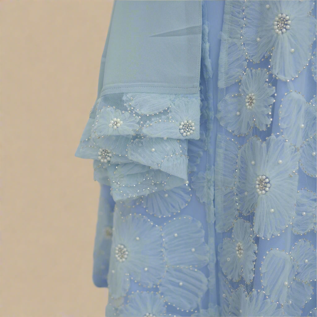 The Fleur Embellished Abaya with Hijab - Try Modest Limited