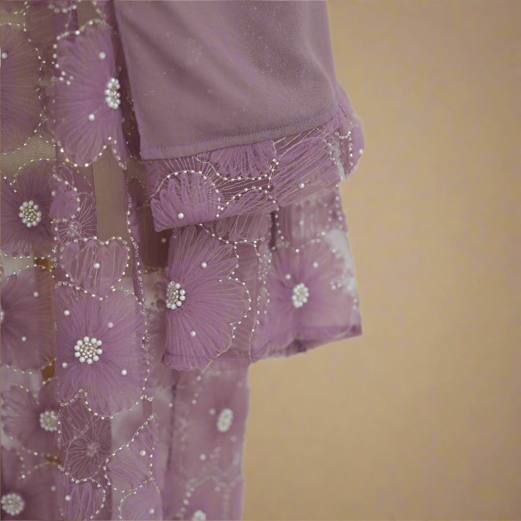 The Fleur Embellished Abaya with Hijab - Try Modest Limited