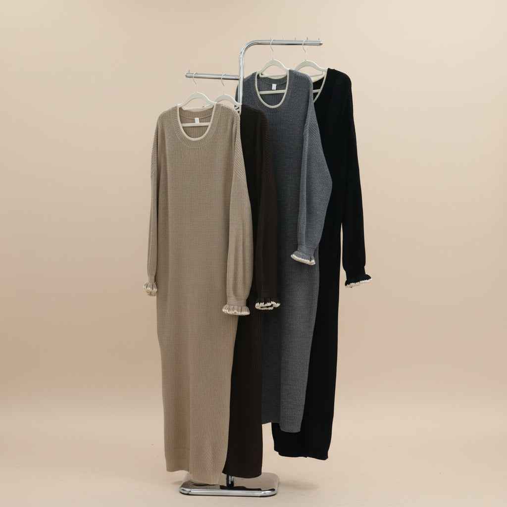 The Ultimate Soft Ribbed Knit Maxi Sweater Dress for Women