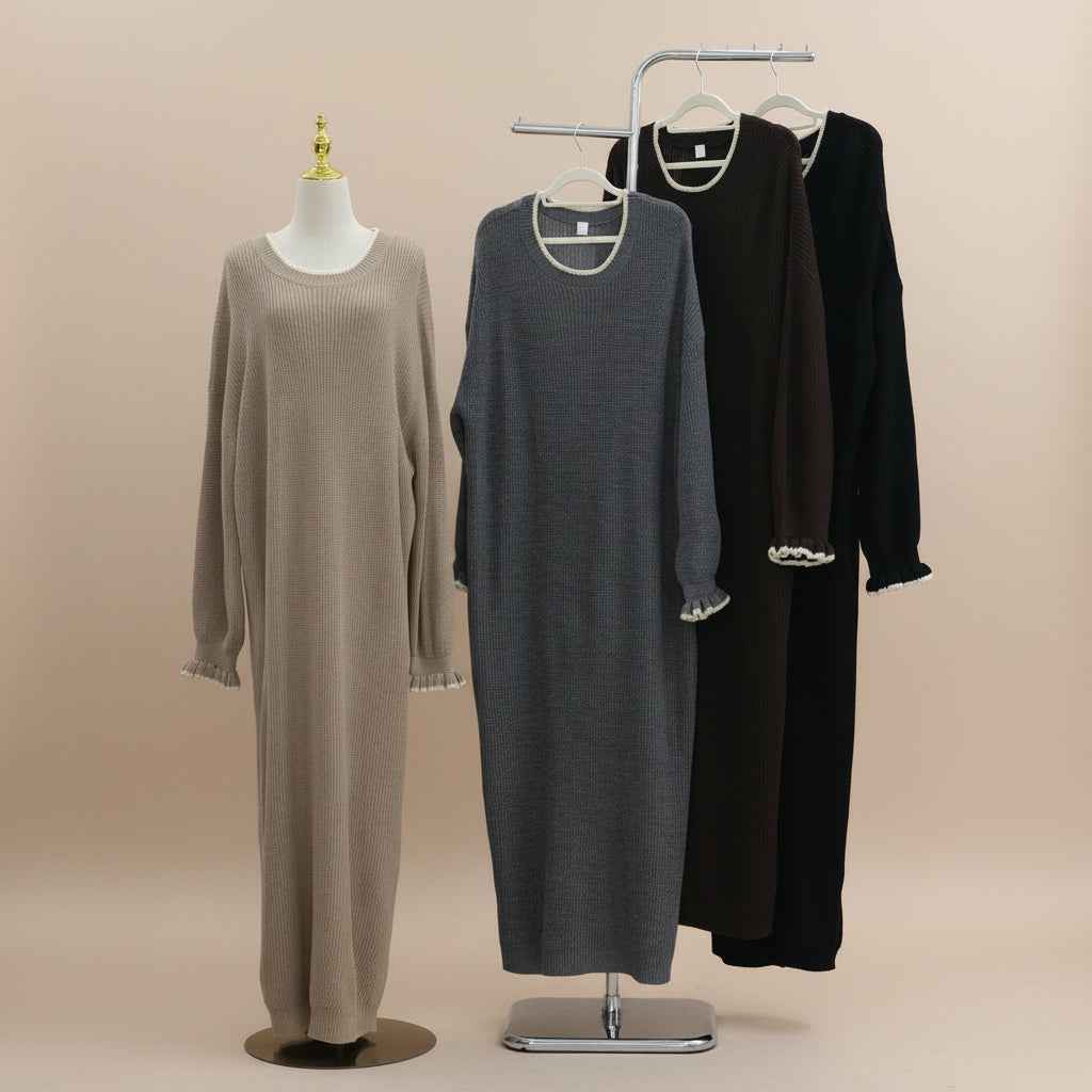 The Ultimate Soft Ribbed Knit Maxi Sweater Dress for Women
