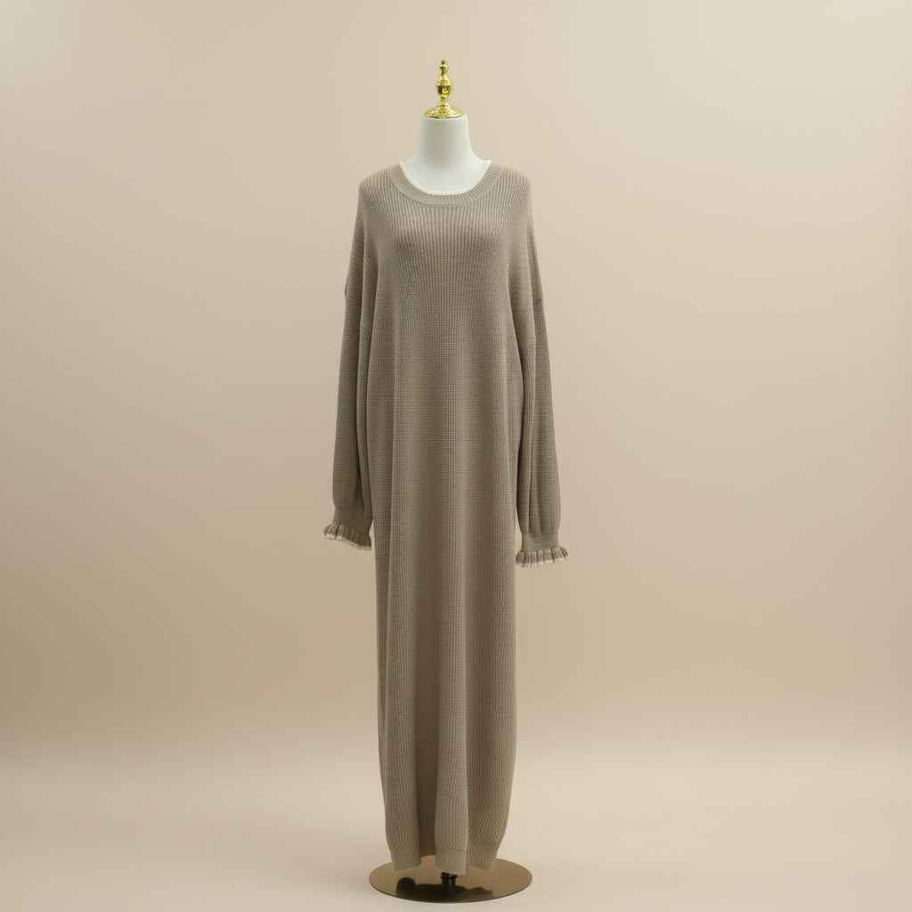 The Ultimate Soft Ribbed Knit Maxi Sweater Dress for Women