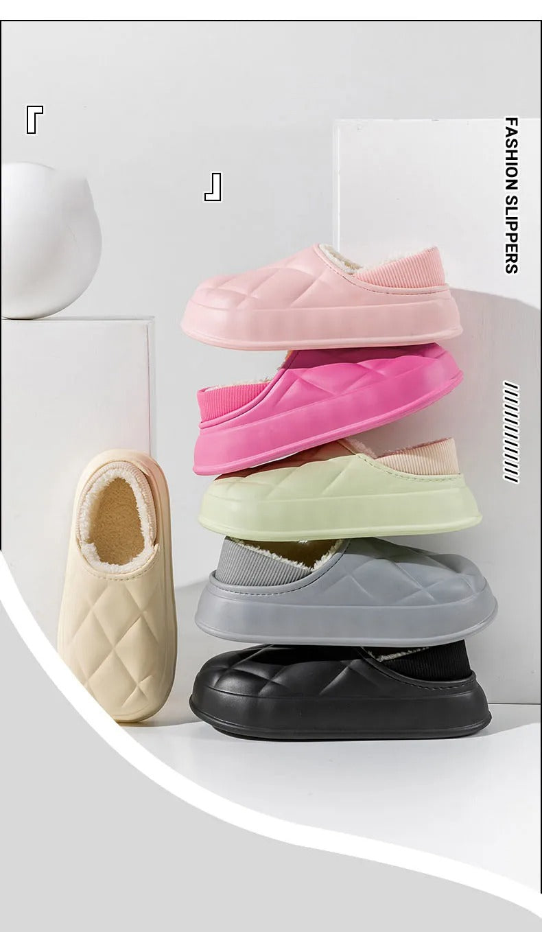 Thickened waterproof warm cotton slippers - Try Modest Limited