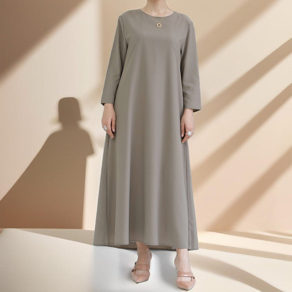 Three piece beaded evening abaya - Try Modest Limited