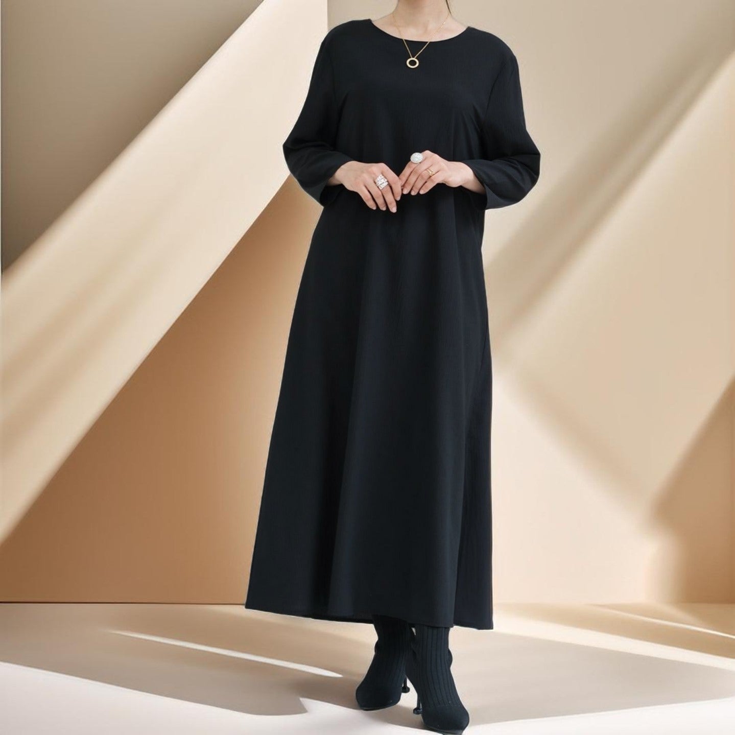 Three piece beaded evening abaya - Try Modest Limited 