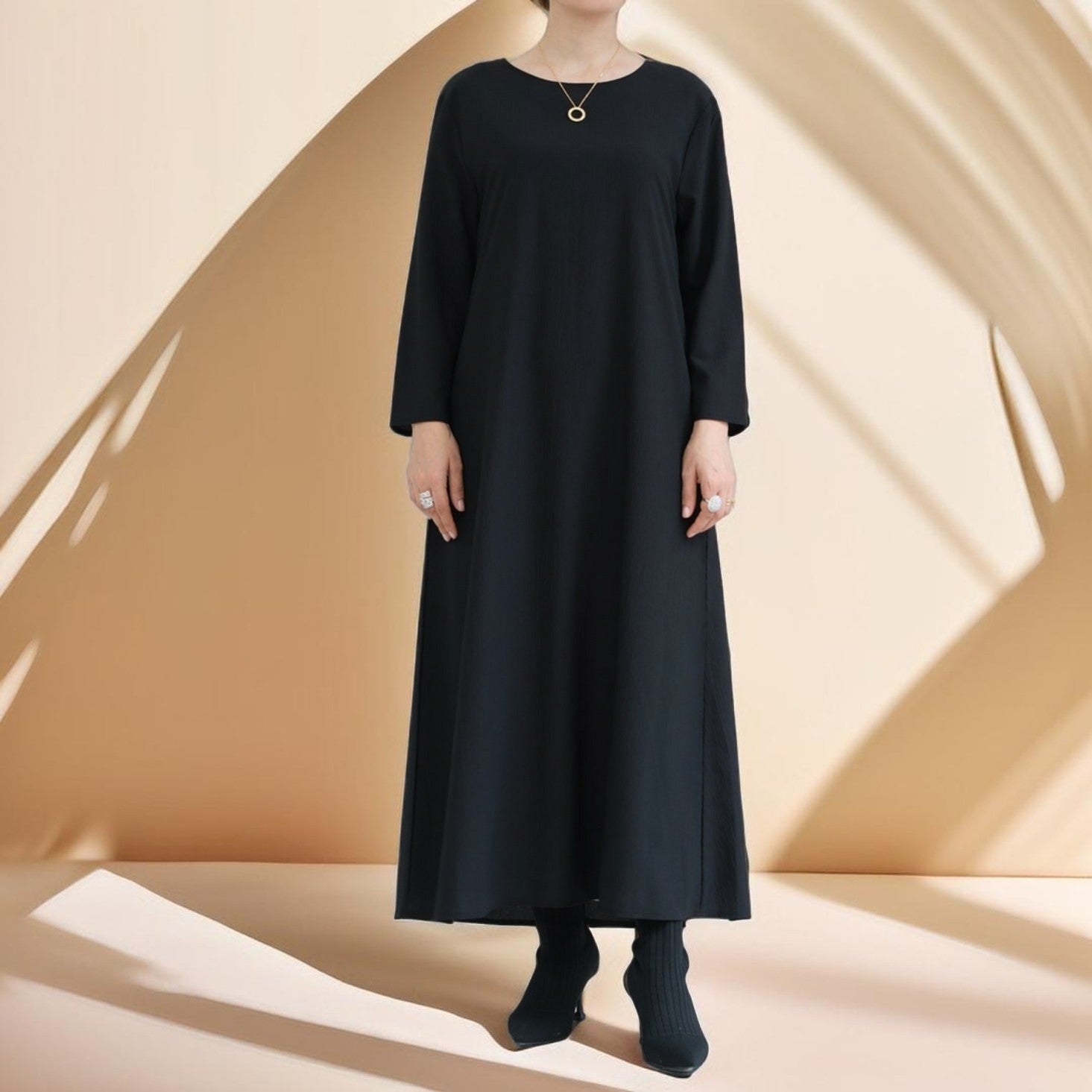 Three piece beaded evening abaya - Try Modest Limited 