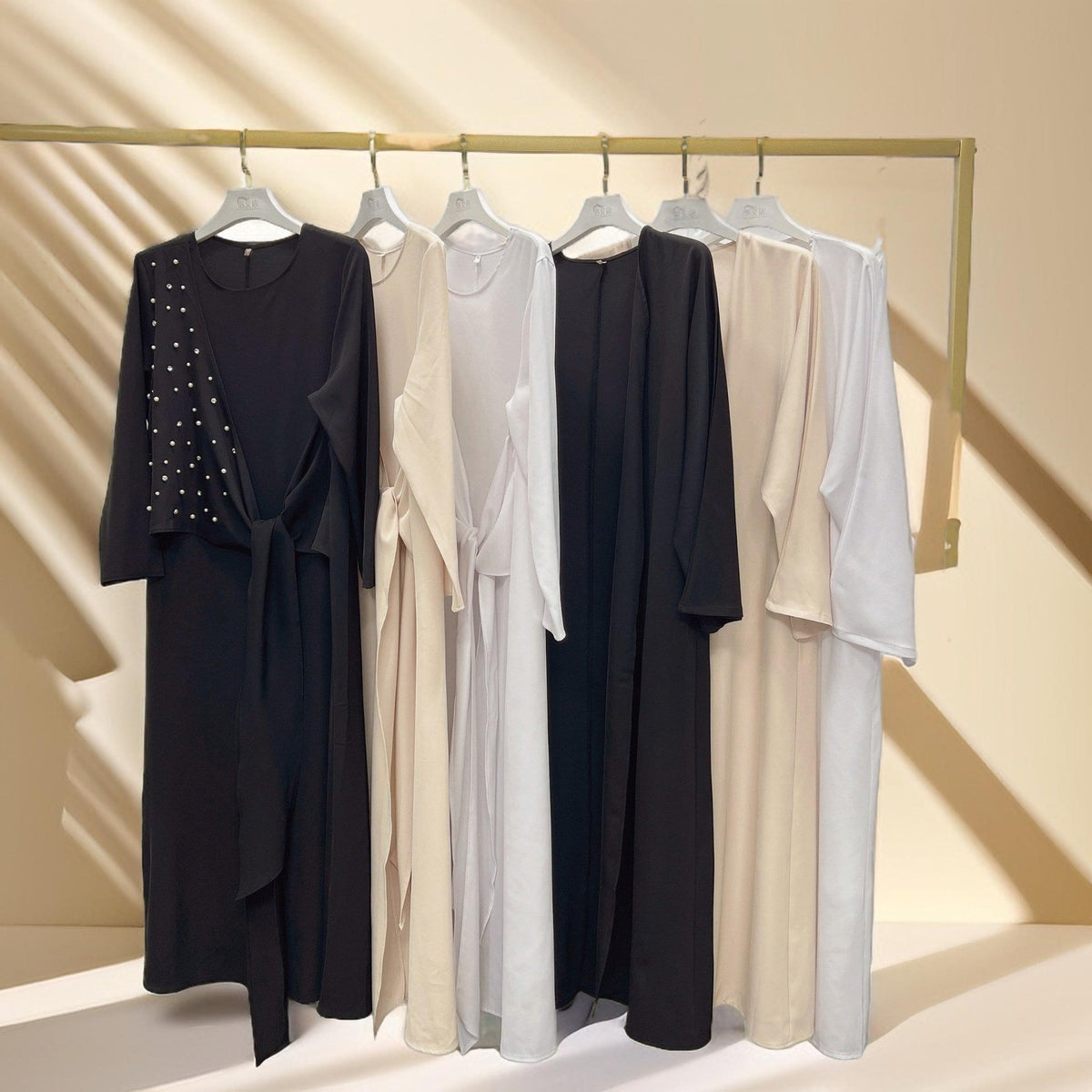 Two piece beaded evening abaya set - Try Modest Limited