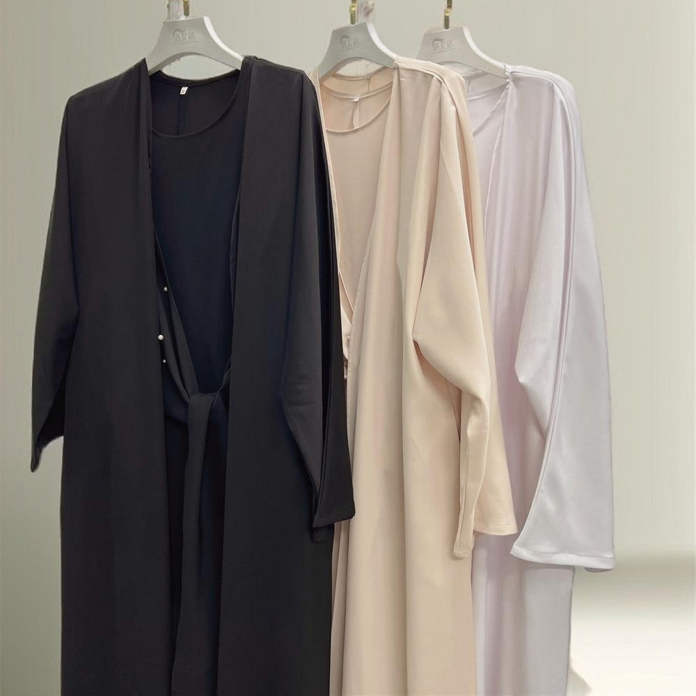 Two piece beaded evening abaya set - Try Modest Limited