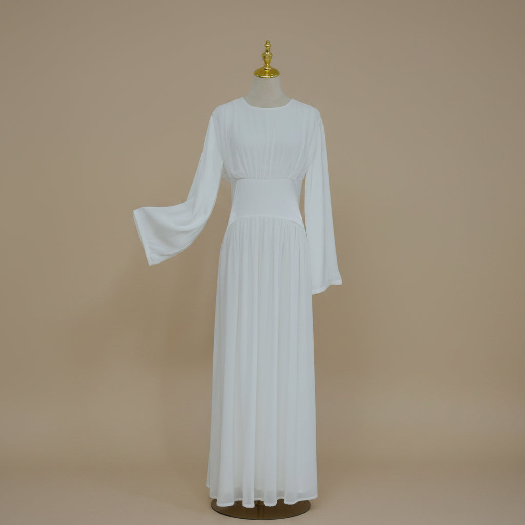Valérie Lace-Up Corset Modest Maxi Dress