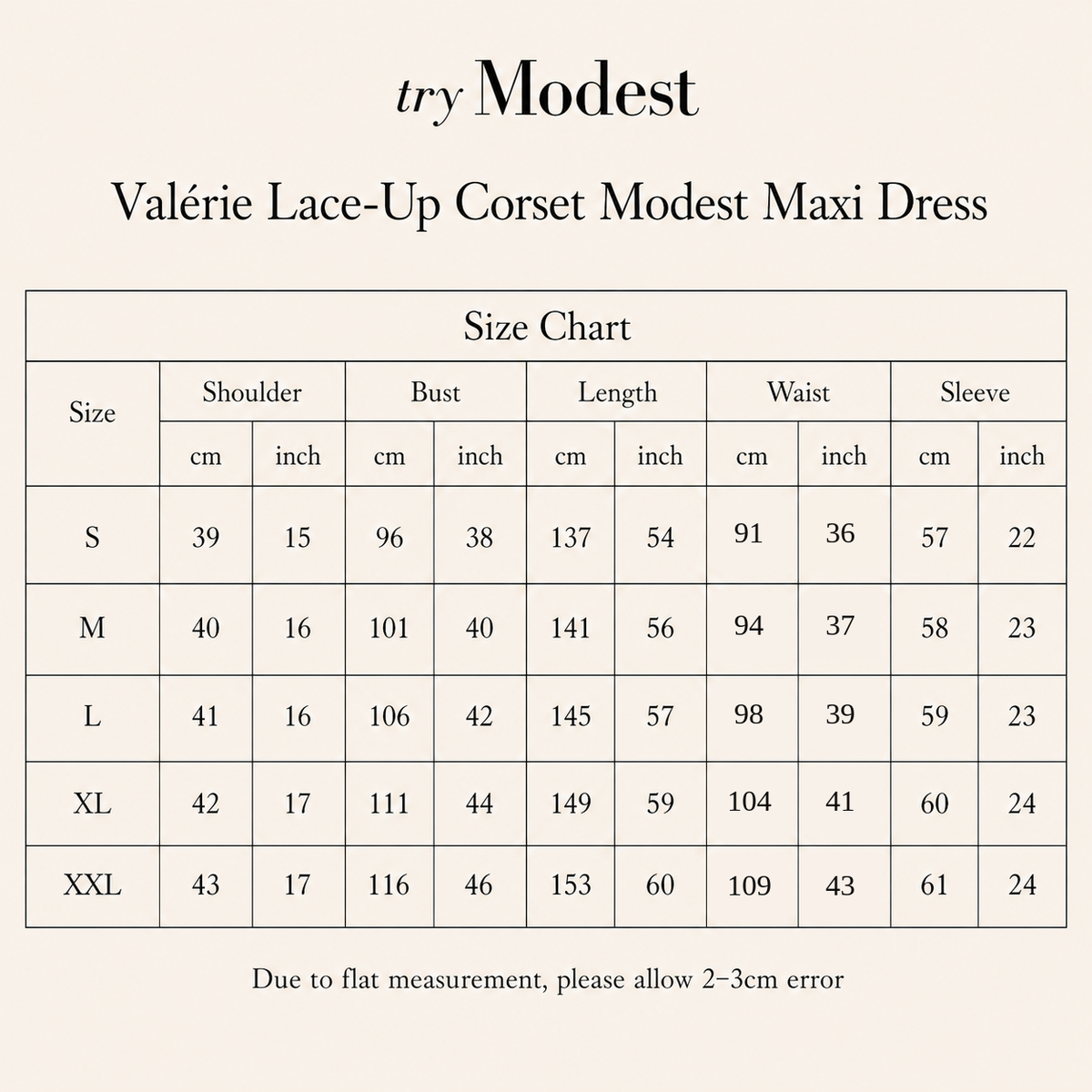 Valérie Lace-Up Corset Modest Maxi Dress