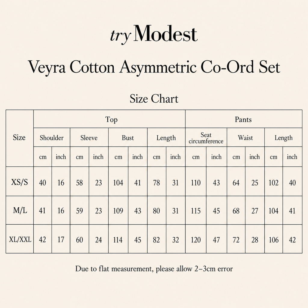 Asymmetrische set van Veyra-katoen, combi-set