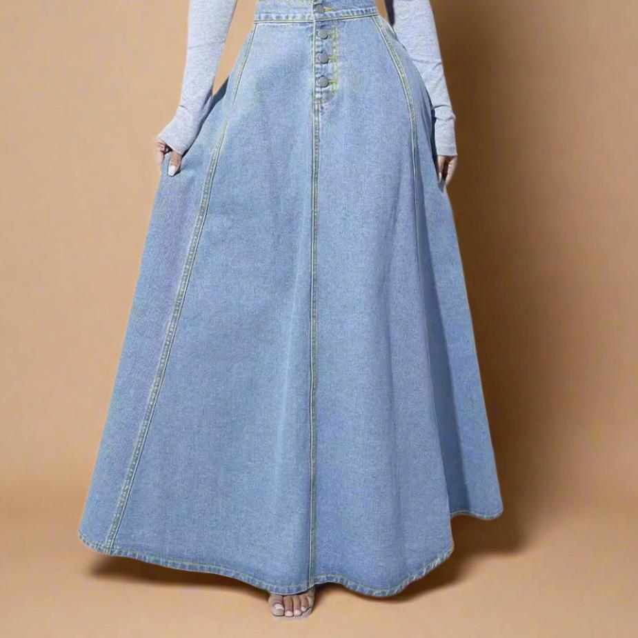 Vintage Vibe Denim Skirt - Try Modest Limited