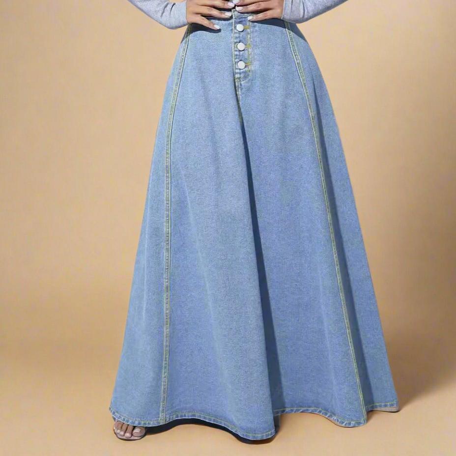 Vintage Vibe Denim Skirt Try Modest Limited