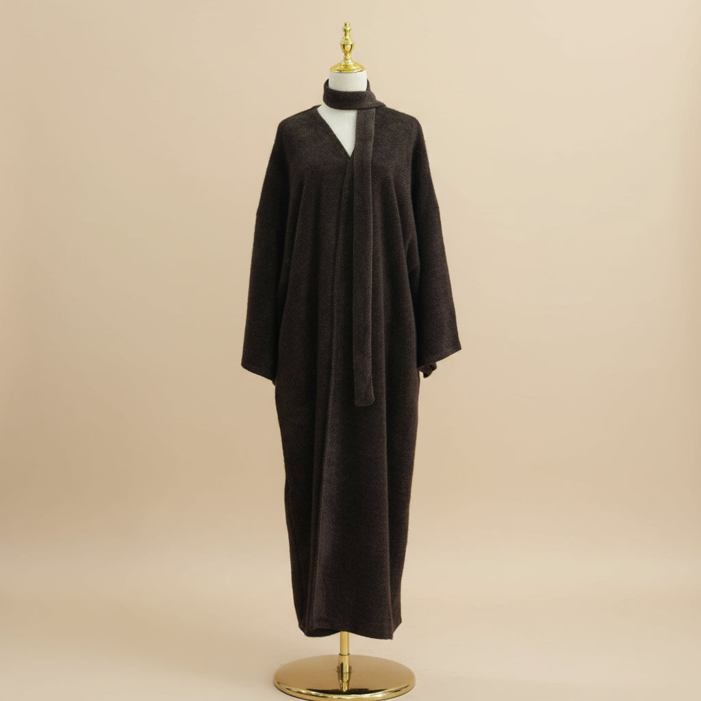 Wafaa Sıcak ve Şık Kışlık Abaya Palto