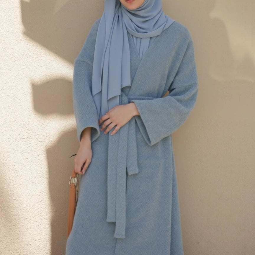 Wafaa Sıcak ve Şık Kışlık Abaya Palto