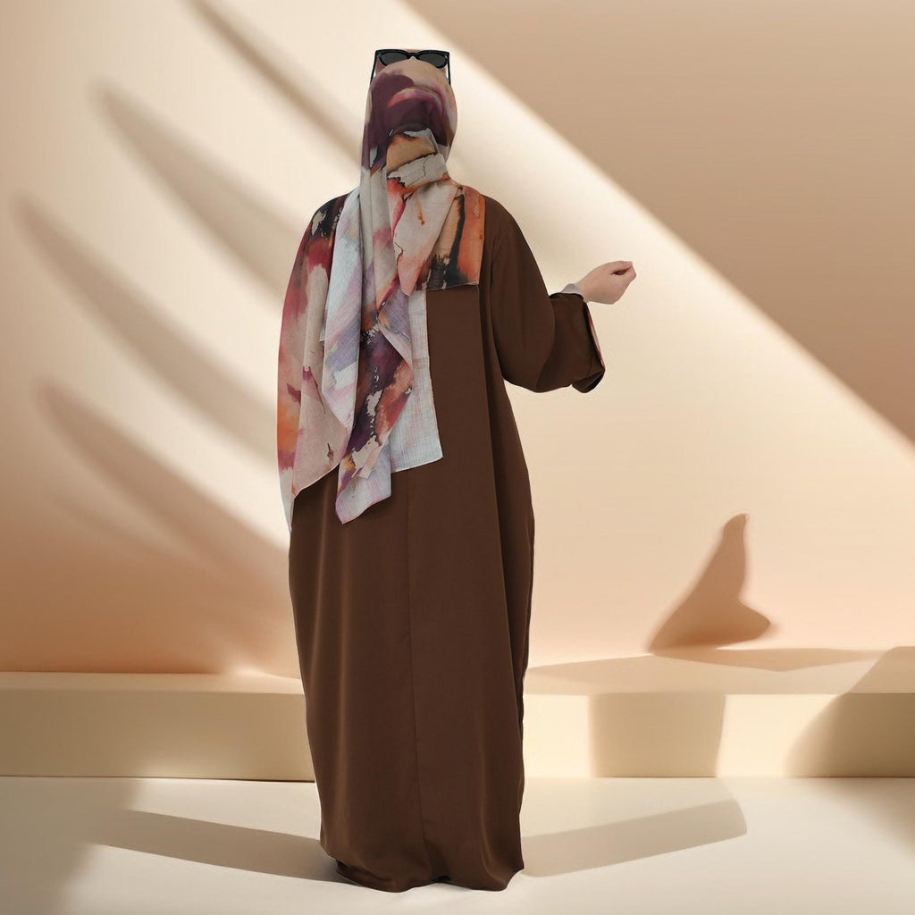 Watercolor Bloom Abaya Set - Try Modest Limited