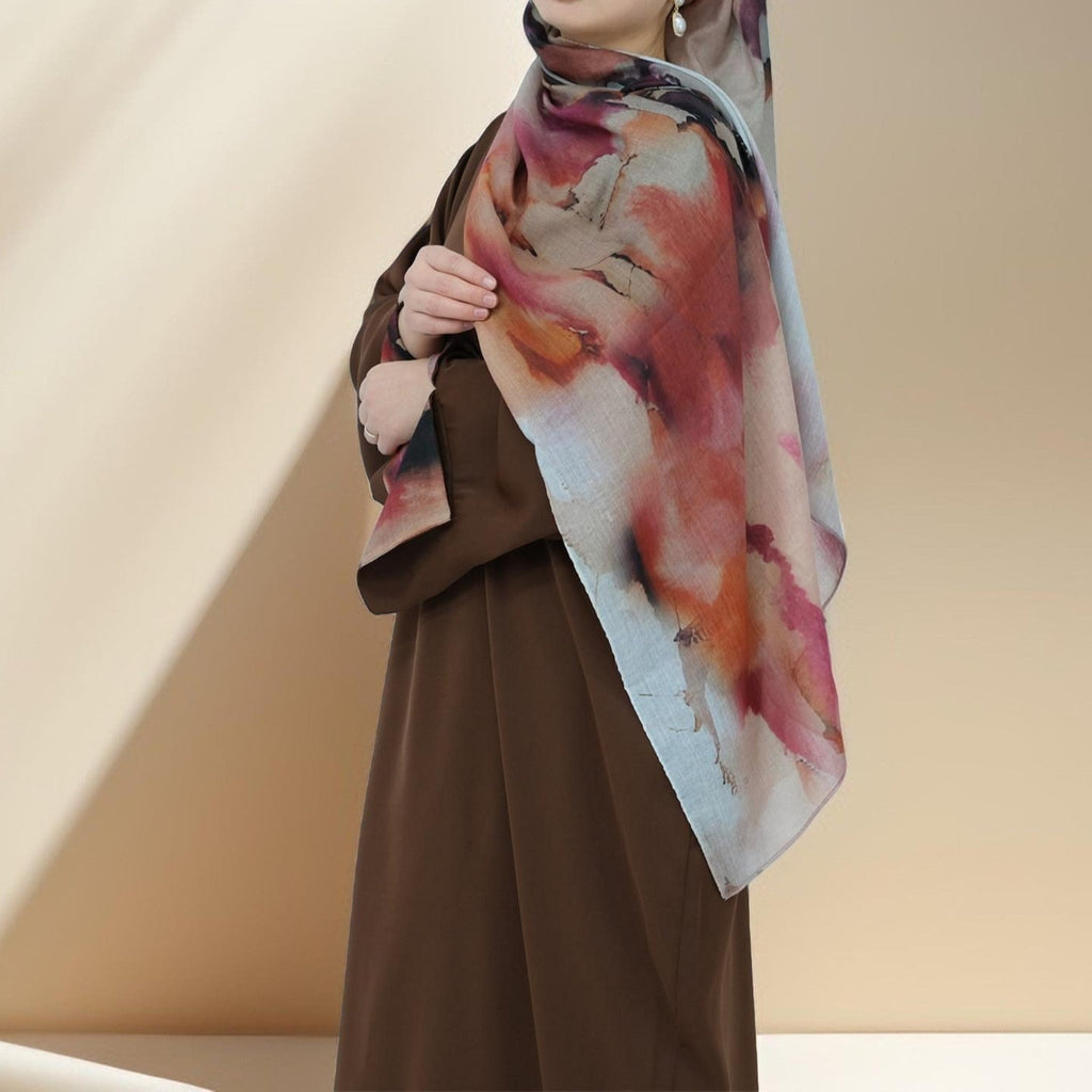 Watercolor Bloom Abaya Set - Try Modest Limited