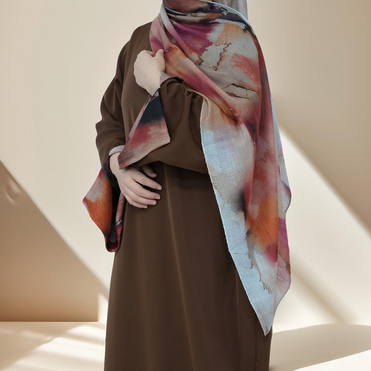 Watercolor Bloom Abaya Set - Try Modest Limited