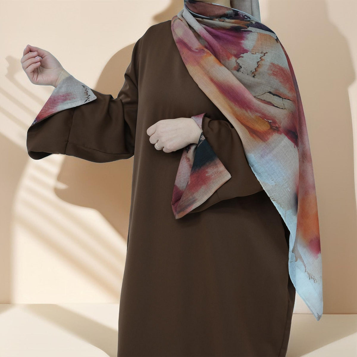 Watercolor Bloom Abaya Set - Try Modest Limited