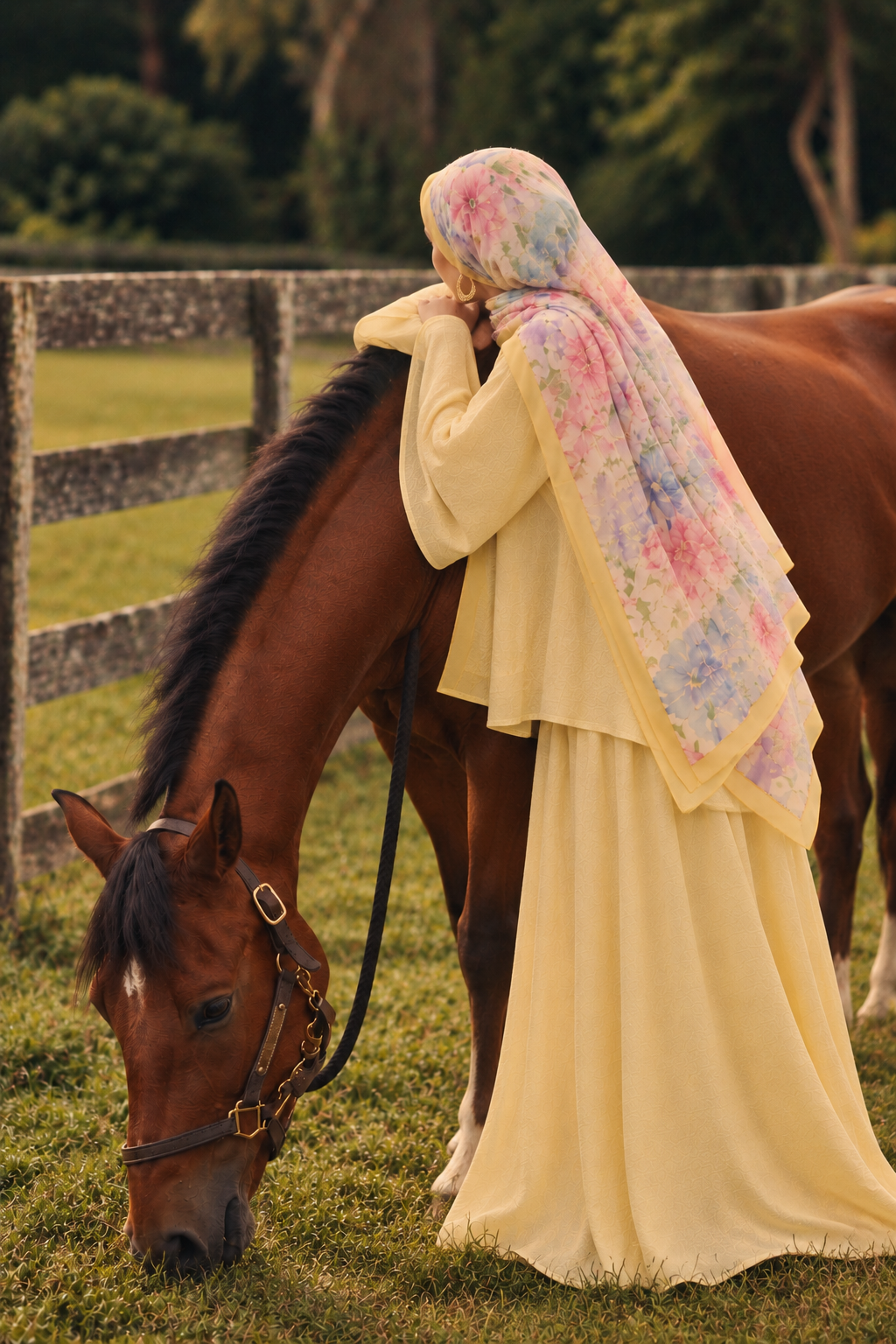 Watercolor Reverie Modal Hijab
