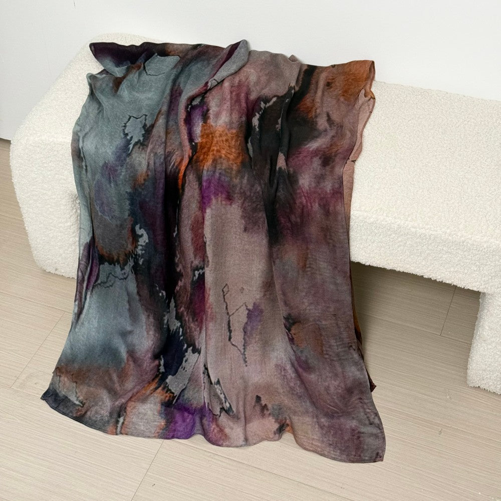 Watercolor Floral Printed Modal Hijab - Try Modest Limited