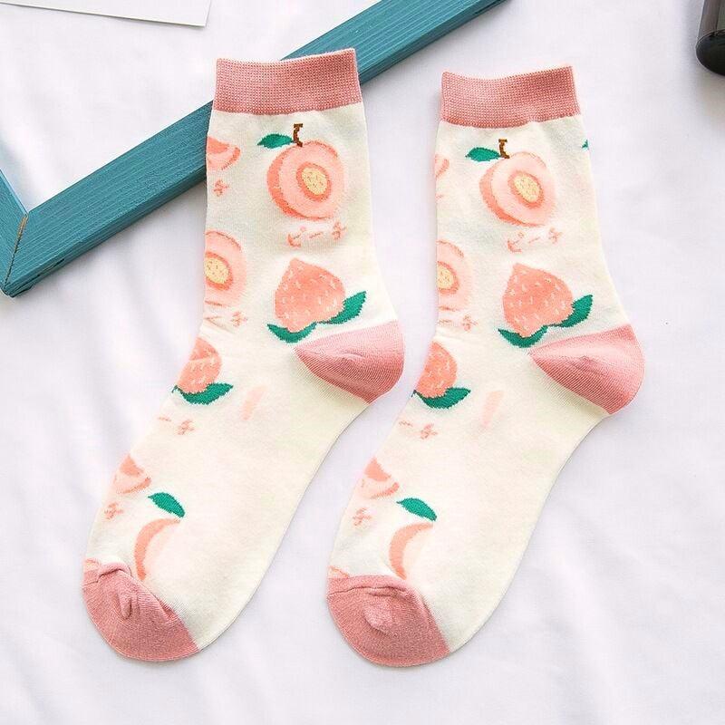 Women Fruity pattern socks - Try Modest Limited 