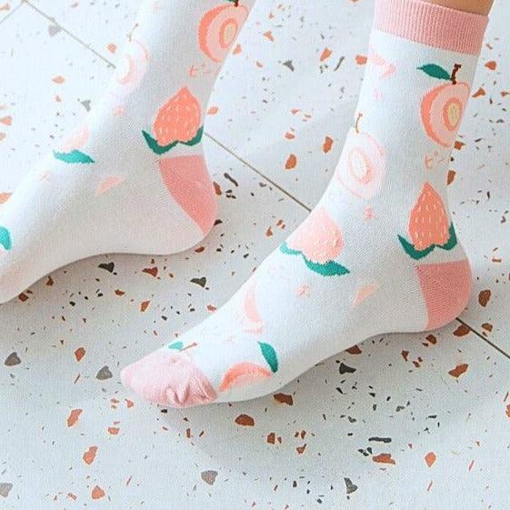 Women Fruity pattern socks - Try Modest Limited 