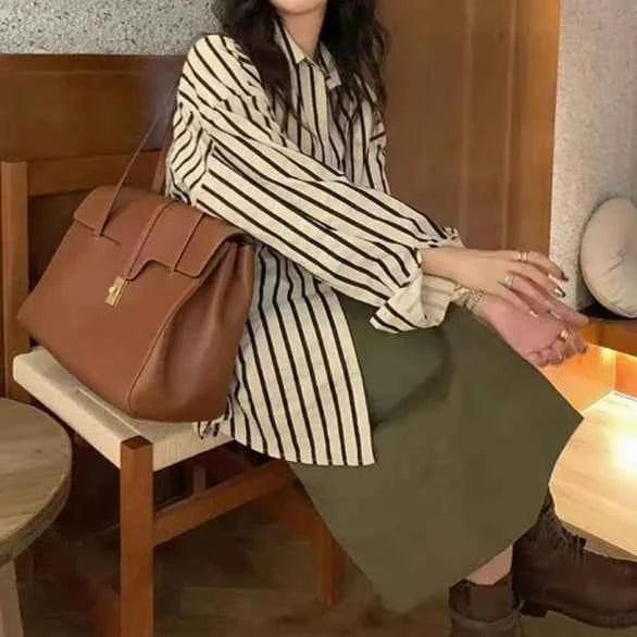 Women's Beautiful Black stripes-Full sleeve top - Try Modest Limited