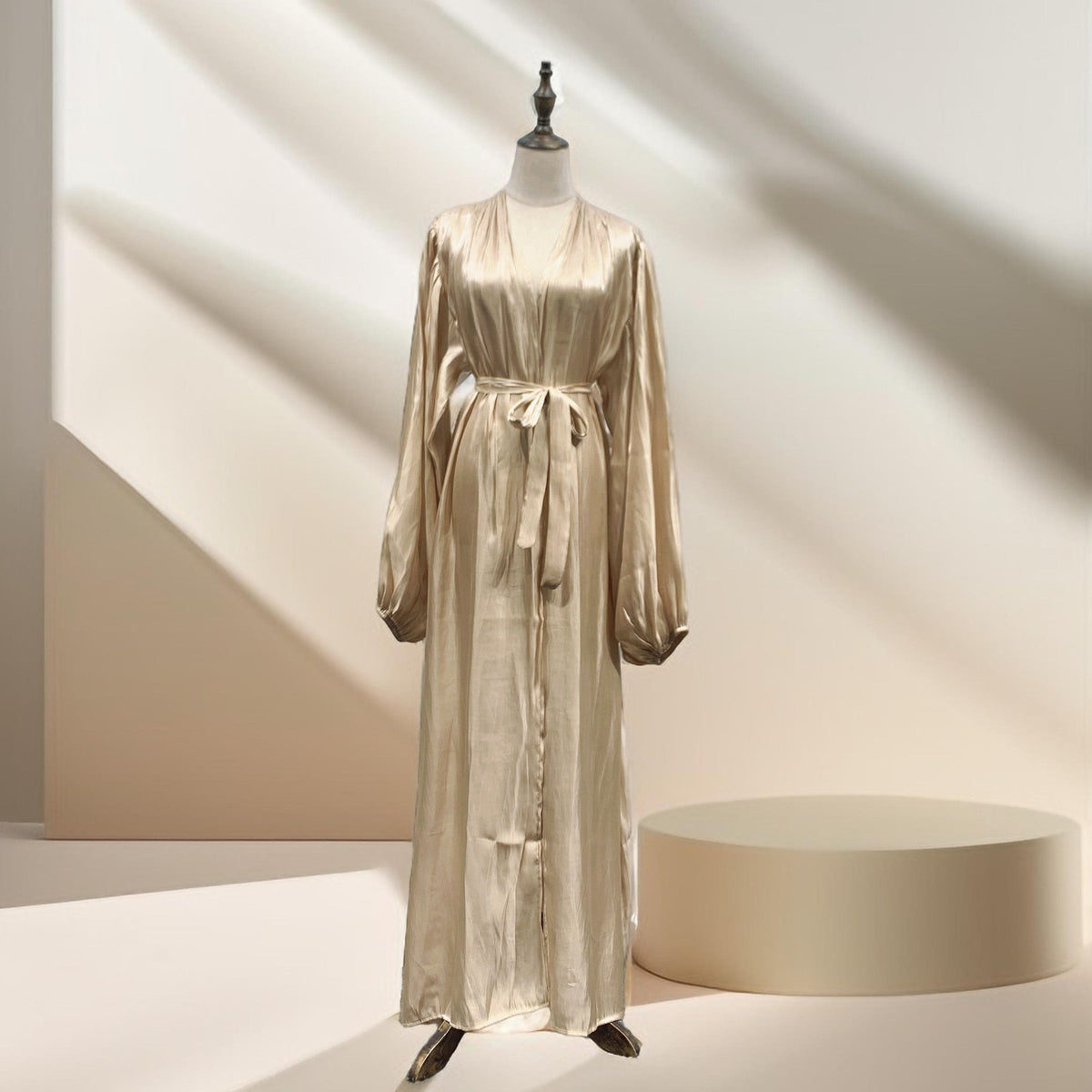 Women's Beautiful Party wear Stretchable abaya with puff sleeves - Try Modest Limited