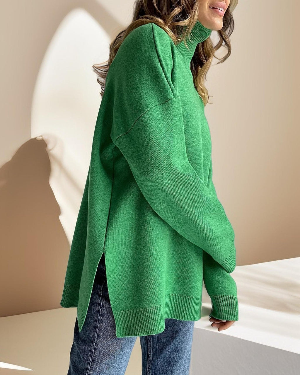 Women's Fashion Loose Turtleneck Sweater - Try Modest Limited