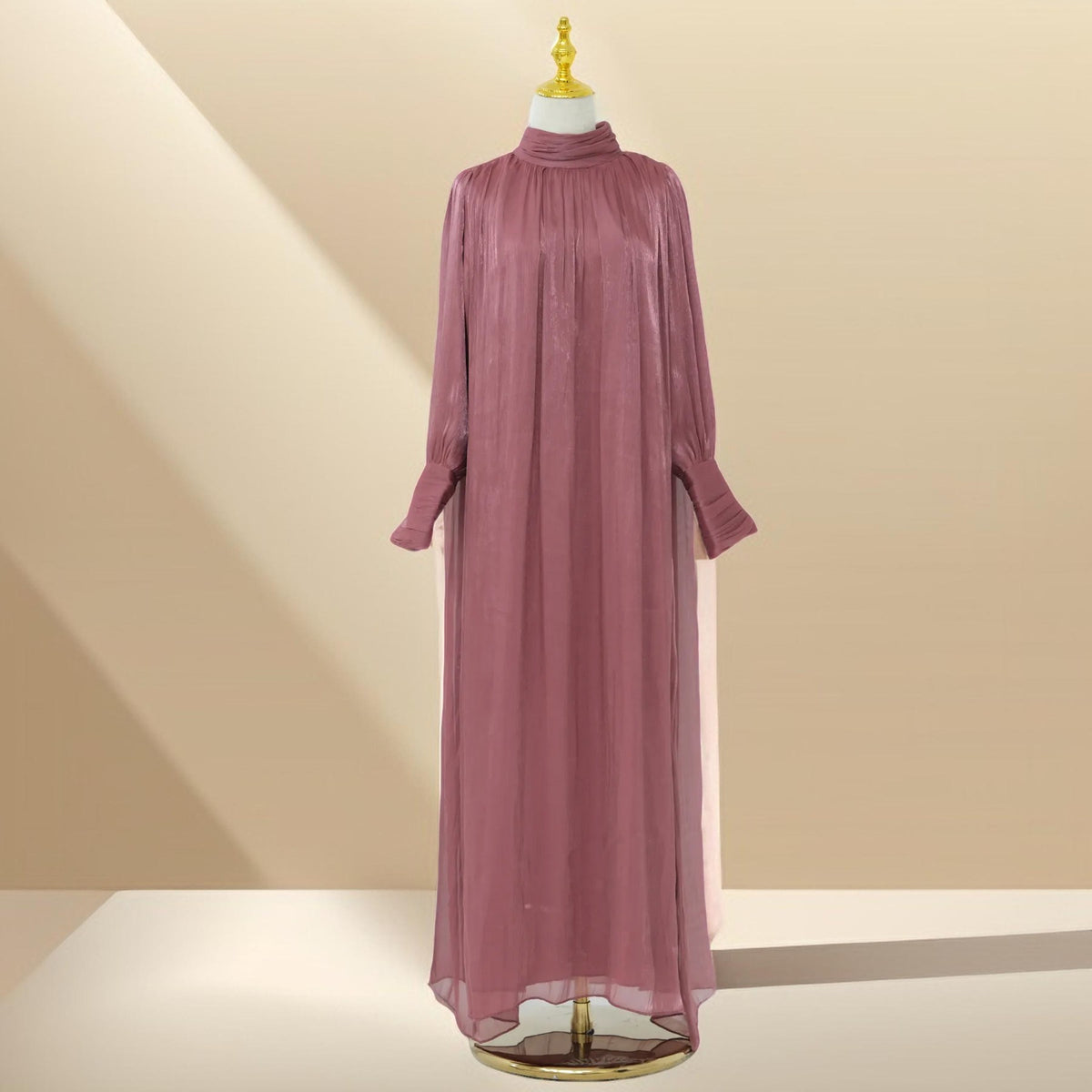 Yasmin Luster Maxi Long Evening Dress - Try Modest Limited